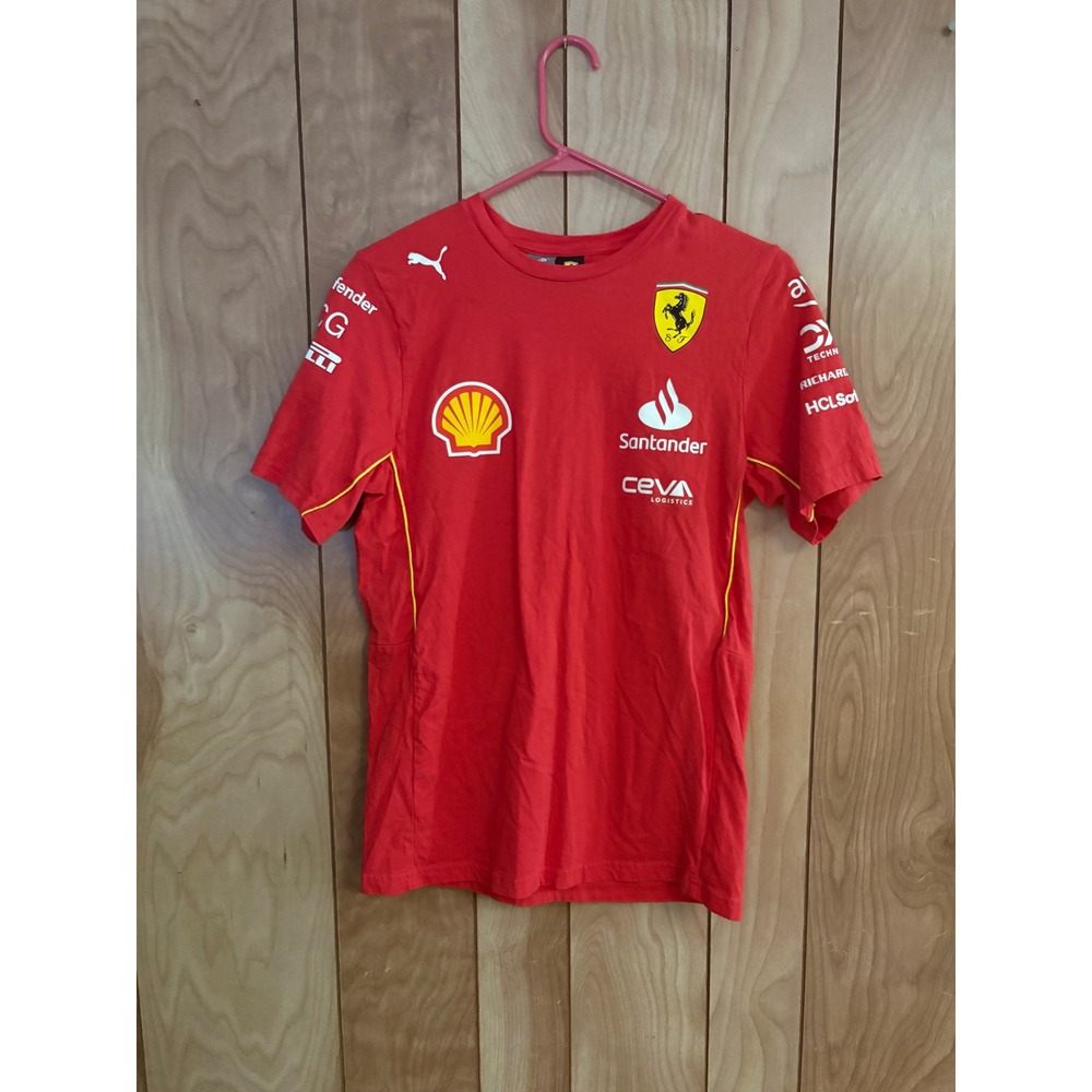 PUMA Scuderia Ferrari Formula 1 2024 Team T-shirt Red Mens Small F1 Racing Tee